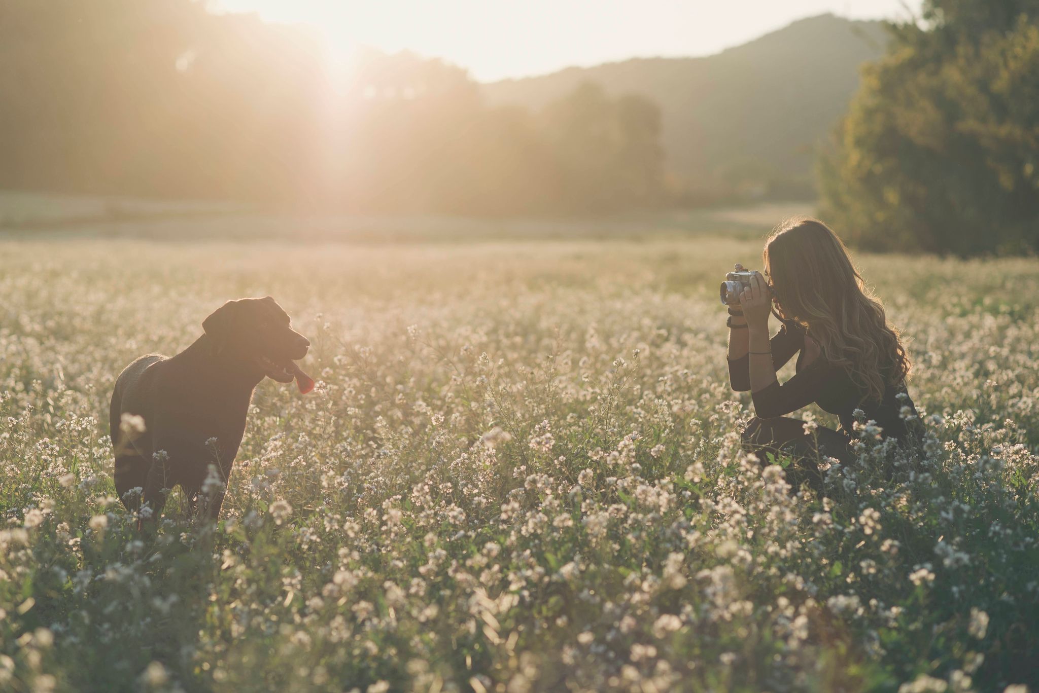 Tier-Fotografen begeben sich am Besten auf Augenhöhe mit dem Model.