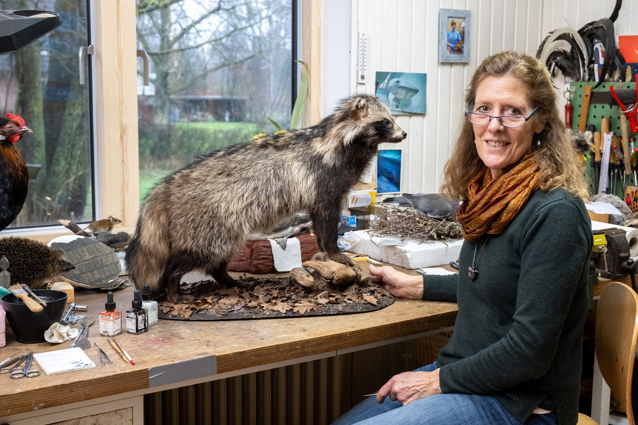 Die Präparatorin Yvonne Fritzsche-Nehls rekonstruiert und konserviert Tierkörper für naturkundliche Ausstellungen.