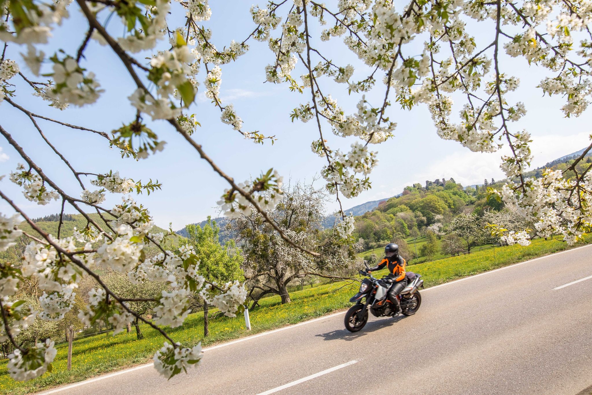 Auf die erste Ausfahrt in der neuen Saison bereiten sich Motorradfahrer am besten gut vor, und neue Pneus fährt man behutsam ein.